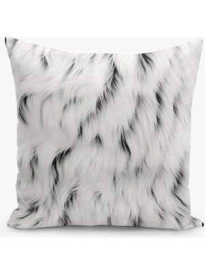 Çift Taraflı Dijital Baskı Kırlent Kılıfı Tüy Efektli