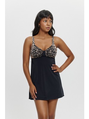 Louren M12057  Geniş Üçgen Elbise Mayo