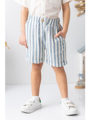 Erkek Çocuk Müslin Şort - Indigo