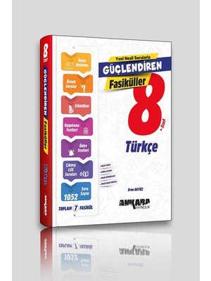 8. Sınıf Ankara Yayıncılık Türkçe Güçlendiren Fasikül Seti ( 7 Fasikül)