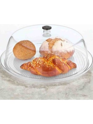 30 cm Yuvarlak Tepsi  ve Fanus . Kırılmaz,polikarbon Plastikten. Cam Gibi Şeffaf,tüy Gibi Hafif.