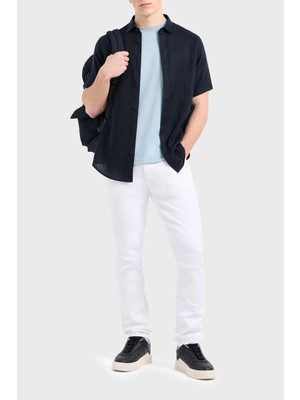 Armani Exchange Streç Pamuklu Slim Fit Normal Bel Dar Paça Jeans Erkek Kot Pantolon XM000070 AF14267 U0001