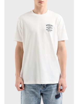 Armani Exchange  Logo Baskılı  Pamuk Regular Fit Bisiklet Yaka T Shirt Erkek T Shirt XM000550 AF10362 U0009