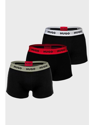 Hugo Logolu Streç Pamuklu 3 Pack Boxer Erkek Boxer 50532611 977