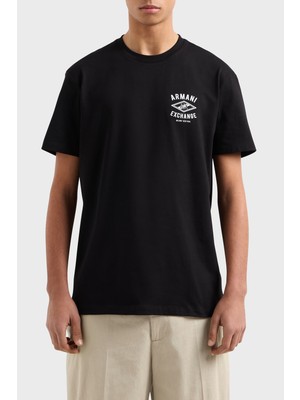 Armani Exchange  Logo Baskılı  Pamuk Regular Fit Bisiklet Yaka T Shirt Erkek T Shirt XM000550 AF10362 UC001