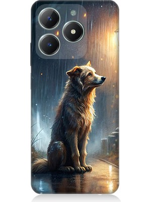 Teknomeg Realme C61 Uyumlu Yağmurlu Sokak  Desenli Silikon Kılıf