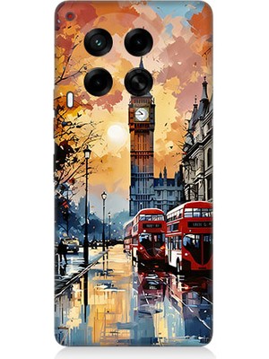 Teknomeg Tecno Camon 30 Uyumlu Londra Sokakları  Desenli Silikon Kılıf