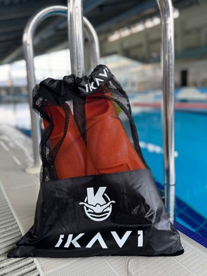 İkavi File Yüzücü Çanta Siyah Hafif Dayanıklı Tasarım ile Antrenman ve Plaj İçin Uygun