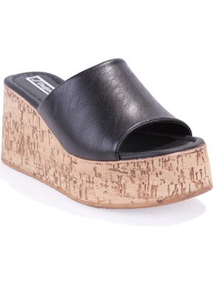 Dagoster DZA07-8961510 Siyah Ortopedik Günlük Feta Taban  Kadın Terlik