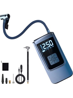 Polham 6000MAH Şarjlı 150PSİ Ultra Hızlı Lastik Şişirme Hava Kompresörü,araç, Motosiklet, Bisiklet Pompası