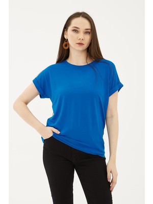 Fashion Friends Streç Regular Fit Yuvarlak Yaka Bluz Bayan Bluz 25Y0194K1