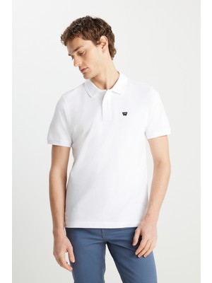 Wrangler  Pamuk Regular Fit Düğmeli Polo Yaka T Shirt Erkek Polo Yaka T Shirt MW7D5K4XX2T989