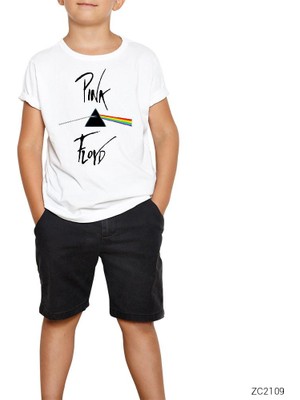 Pink Floyd Dark Side Of Moon White Beyaz Çocuk Tişört