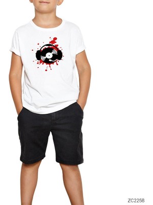Hip Hop Dj Scratch Beyaz Çocuk Tişört