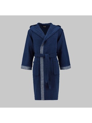 Sarev Street Lacivert %100 Pamuk X-Large Beden Bornoz