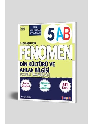 Fenomen 5. Sınıf Din Kültürü ve Ahlak Bilgisi Ab Soru Bankası