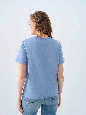 Loft  Açık Mavi Kadın T-Shirt LF2039154