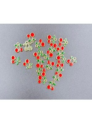 Yiğit Aksesuar 10 Adet Kararma Yapmaz Kiraz Model Kolye Bileklik Ucu Ara Aparat