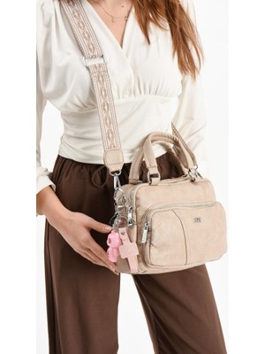 Y.s.deri Kadın Kol Çantası 33*25 cm Vegan Deri Omuz Çantası Işıklı Aksesuar Çapraz Askılı Postacı