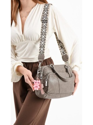 Y.s.deri Kadın Kol Çantası 33*25 cm Vegan Deri Omuz Çantası Işıklı Aksesuar Çapraz Askılı Postacı