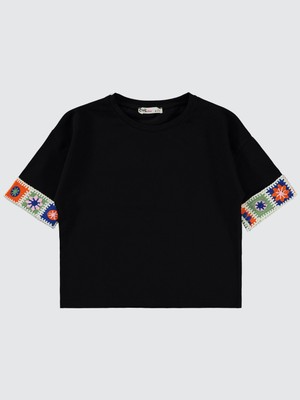 Civil Girls Kız Çocuk Tişört 10-13 Yaş Siyah