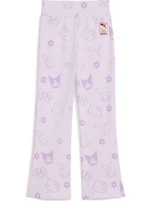 Puma Normal Paça Lila Kız Çocuk Eşofman Altı 63006875-PUMA x Hello Kıtty & Frıen