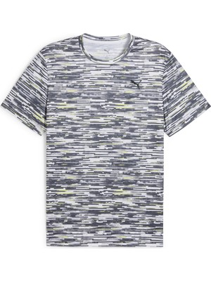 Puma 52671802 M Tad Essentıals Aop Tee P Siyah Yuvarlak Yaka Regular Fit Baskılı Erkek T-Shirt