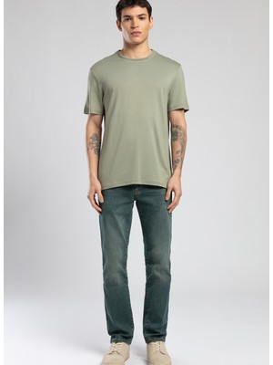 Lee Cooper Gael Erkek O Yaka T-Shirt Haki