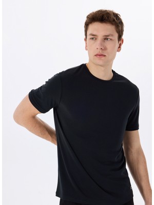 Gmg Fırenze Bisiklet Yaka Siyah Erkek T-Shirt GU25MSS03014