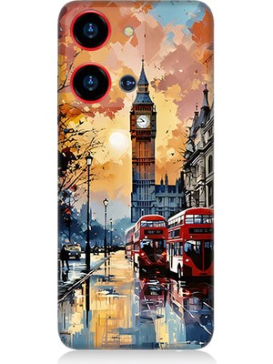 Teknomeg Reeder S19 Max Pro S Zoom Uyumlu Londra Sokakları  Desenli Silikon Kılıf
