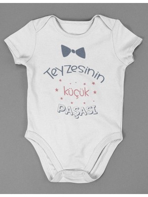 Sevbano Teyzesinin Küçük Paşası ! Yazılı Pamuklu Yumuşak Unisex Çıtçıtlı Body Zıbın
