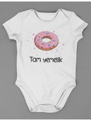 Sevbano Tam Yemelik Yazılı Pamuklu Yumuşak Unisex Çıtçıtlı Body Zıbın