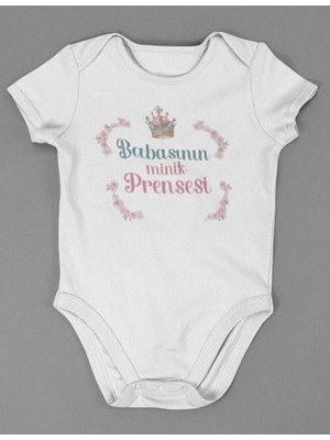 Sevbano Babasının Minik Prensesi ! Yazılı Pamuklu Yumuşak Unisex Çıtçıtlı Body Zıbın