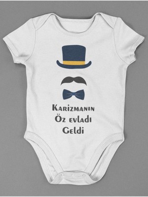 Sevbano Karizmanın Öz Evladı Geldi ! Yazılı Pamuklu Yumuşak Unisex Çıtçıtlı Body Zıbın