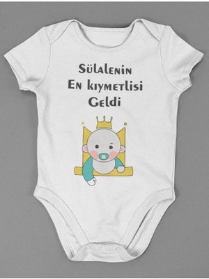 Sevbano Sülalenin En Kıymetlisi Geldi ! Yazılı Pamuklu Yumuşak Unisex Çıtçıtlı Body Zıbın
