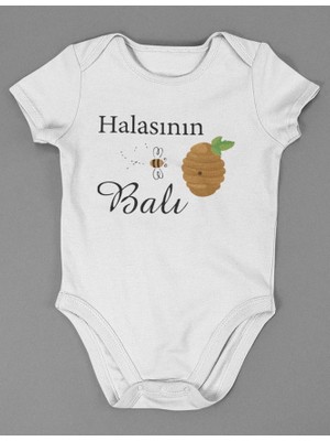 Sevbano Halasının Balı ! Yazılı Pamuklu Yumuşak Unisex Çıtçıtlı Body Zıbın