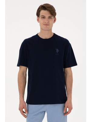 U.S. Polo Assn. Erkek Comfort Fit Bisiklet Yaka Lacivert Tişört 50305873-VR033
