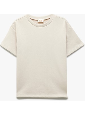 Koton Üç Iplik Kısa Kollu Bisiklet Yaka Pamuklu Basic Tişört