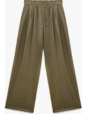 Koton Regular Fit Viskon Geniş Paça Palazzo Pantolon