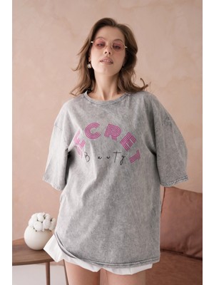 Baskılı Salaş Basic T-Shirt