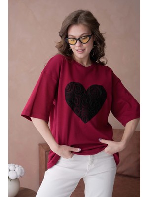 Tül Detaylı Salaş T-Shirt