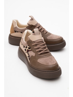 Aere Kahverengi Desenli Kadın Spor Ayakkabı