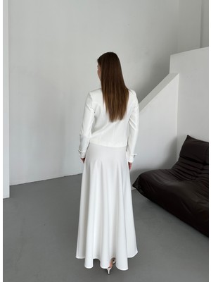 Zirkon Taş Detaylı Vintage Kadın Takım