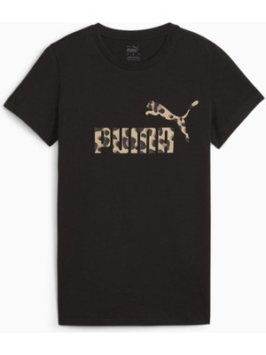 Puma ESS+ Animal Graphic Siyah Kadın T-Shirt