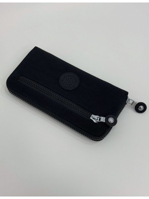 Sanmorris Kadın Krinkıl Kumaş Metal Fermuarlı Kartlık ve Bozuk Para Bölmeli Cüzdan