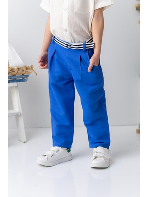 Erkek Bebek Kemerli Gabardin Pantolon - Sax