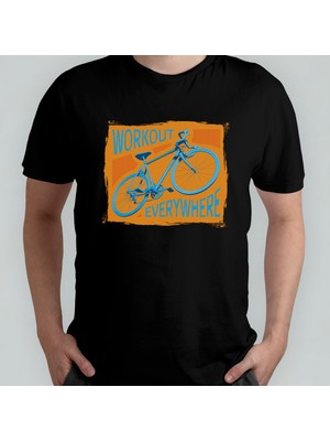 Pixxa Bisiklet Bicycle Biker Bisikletçi Unisex %100 Pamuklu Bisiklet Yaka T-Shirt Model 2