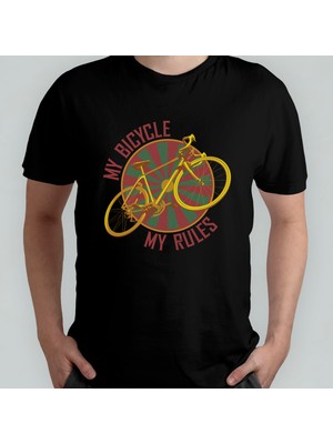 Pixxa Bisiklet Bicycle Biker Bisikletçi Unisex %100 Pamuklu Bisiklet Yaka T-Shirt Model 1