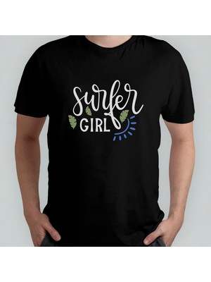 Pixxa Sörf Tutkunu - Sörfçü - Tatil Unisex %100 Pamuklu Bisiklet Yaka T-Shirt Model 1