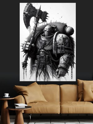 Savaşçı Asker Dekoratif Kanvas - Mdf Ahşap Tablo